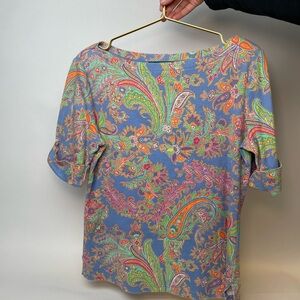 Paisley pastel Lauren Ralph Lauren Top 
Vintage style / retro design green label